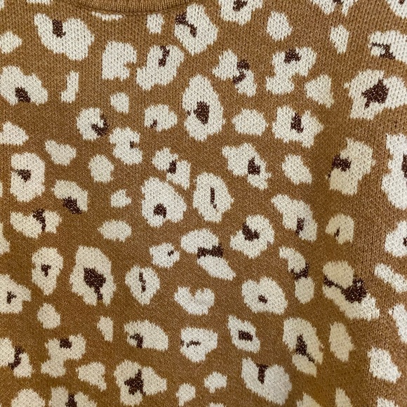 NWOT Loft Leopard Metallic Sweater Large - Picture 3 of 4